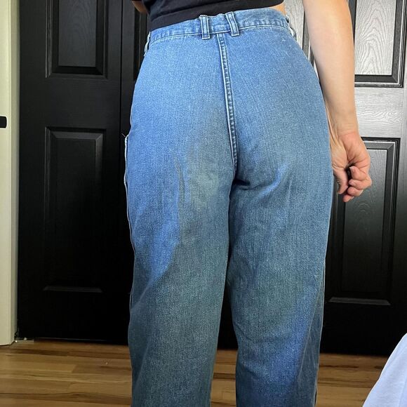 Vintage 80s Brittania high rise medium wash jeans size 10 tapered fit - Picture 2 of 9